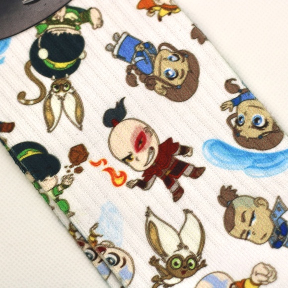 NEW Avatar The Last Airbender Socks - Chibi Characters - Men's Size 8-10 - Picture 5 of 5